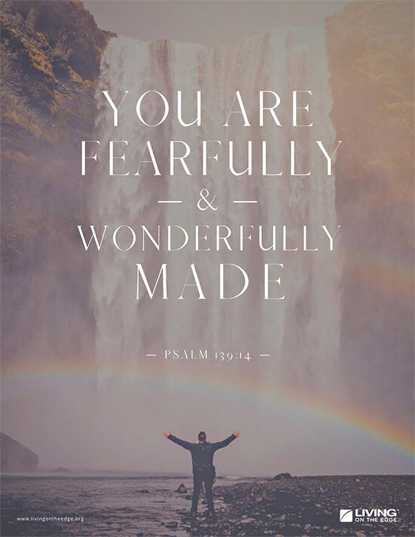 psalm 139:13-14 You are fearfully and wonderfully made free printable poster